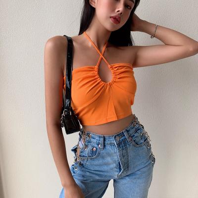 China Wholesale New Product QUICK DRY For Multi-port Women's Women's Girl's Drawstring Nightculb Slim Crop Top Low Cut Camisole for sale