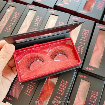 China 2021 Natural Long Mink Lashes 25mm Ready To Ship Real Mink Eyelashes With Stock Eyelash 3d lashes box for sale