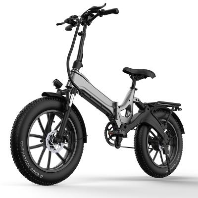 China JIMOVE Alloy Full Suspension Magnesium Ebike 48V Folding Mountain Road Cheap Fat Tire Electric Bicycle 750W 20inch for sale