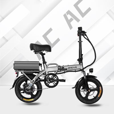 China Wholesale aluminum alloy ebike 14inch 10.5ah 48V 350w fast bicicleta folding electric bicycle plegable high speed JI-MOVE for sale