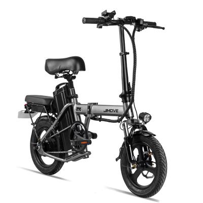 China Wholesale electrica bicicleta folding aluminum alloy JI-MOVE city bicycle delivery 14inch 10.5Ah 250W electric bike for adults for sale