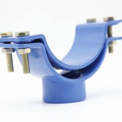 China Factory Supply Iron Screwed Saddle Easily Assembled Clamp For Water Pipe for sale