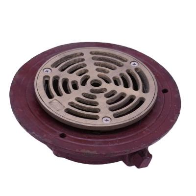 China Modern Cast Iron Adjustable Bolt Down Shower Drain With Flange for sale