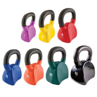 China Vinyl / Neoprene Kettlebell Free Weights Kettlebell Set Fitness Weightlifting Kettle Bell for sale