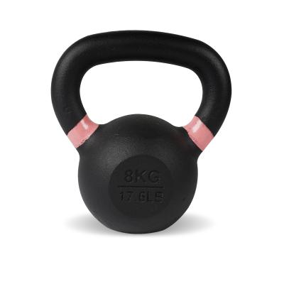 China Universal Gravity Cast Black Powder Coated Kettlebell for sale