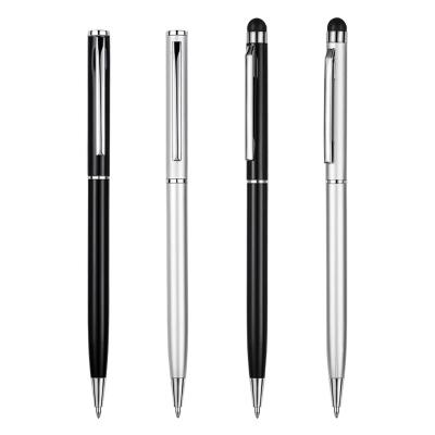 China Promotional Cheap Promotional Pen Promotional Gift Rate Custom Metal Logo Metal Pen Hotel Slim Ball Pen for sale