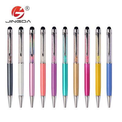 China Custom Crystal Pen Metal Pen Metal Promotional Gift Pen Touch Stylus Pen Crystal Ball With Logo for sale