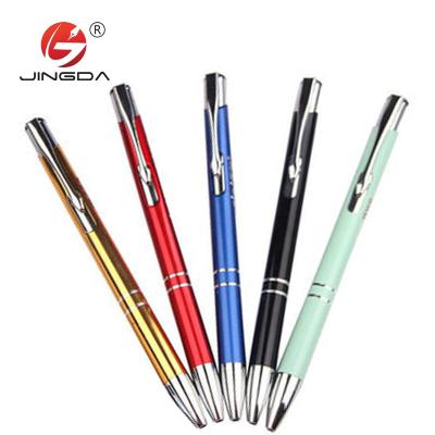 China Promotional Wholesale Promotional Cheap Logo Ball Pens Metal Pen High Quality Aluminum Click Pen for sale