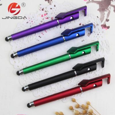 China Office& school ; promotional; promotional plastic gift gel pen stylus pen with pen cell phone holder for sale