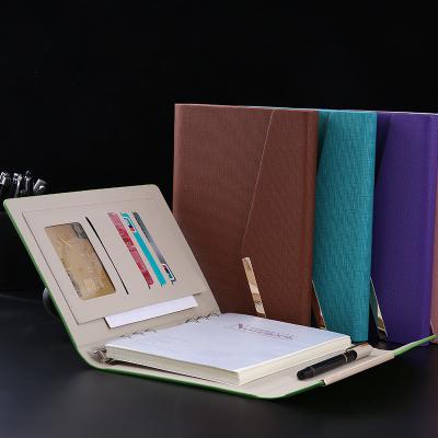 China Notebook With Pen Holder A5 Hardcover Book Leather Journal Custom Logo Promotional Notebook For Leather Journal Logo for sale