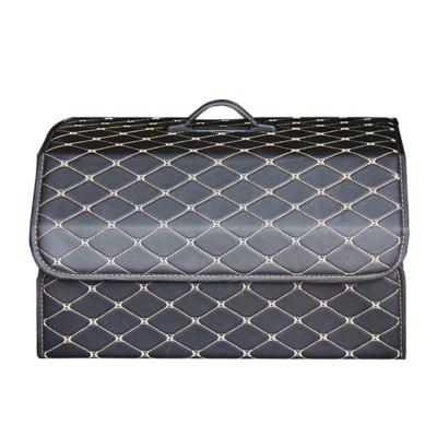 China Trunk Luxury Auto Box Multi-Function Folding Factory Entry Box Car Finishing Storage Box PU Trunk Luxury Auto Box Supplies for sale