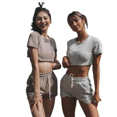 China Good Selling QUICK DRY Women Sets Summer Casual Clothes Two Piece Shorts Pants Sets Joggers Sets for sale