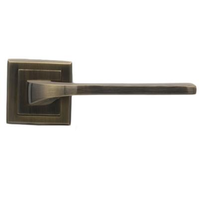 China Modern Bathroom Furniture Hardware Door Aluminum Square Lever Handle for sale