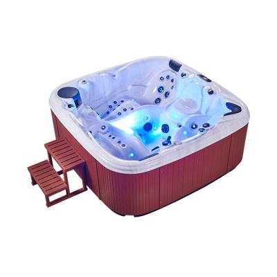 China Factory Price Free Hot Sale Fiberglass Material Shells 5 People Hot Tub Swimming Pool With 3 Headrest for sale