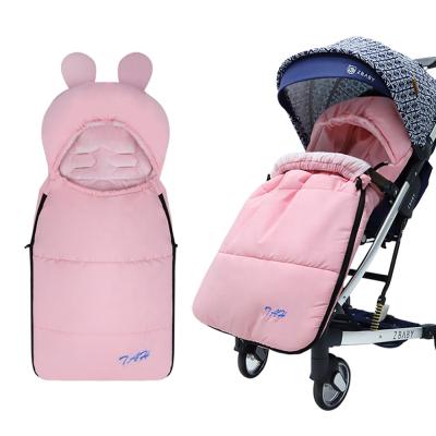 China Fashion Universal Breathable Newborn Waterproof Cotton Foot Cover Cute Pink 100% Baby Stroller Wrap Baby Pram Sleeping Bags for sale