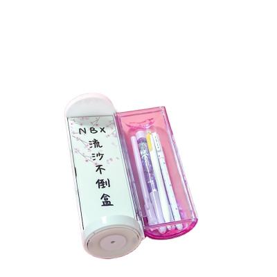 China Tumbler Quicksand Custom Pop Bubble Stationery Pencil Pen Case With Compartments For Girls School Hard Bulk for sale