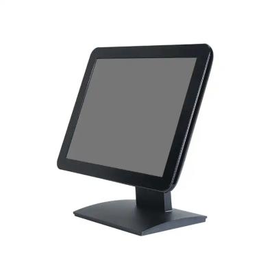 China Desktop 15Inch wall-mounted floor standing cash register all in one True flat Screen Capacitive  Black pos Touch Screen Monitor for sale