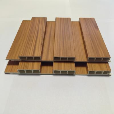 China Factory Price Modern Environmentally Friendly PVC Compound WPC Wood Interior Wall Cladding Fluted Panels for sale