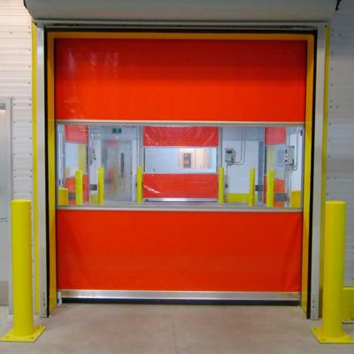 China Modern Industrial PVC Fabric High Speed ​​Fast Rise Roll Up Exterior Doors For Warehouse for sale