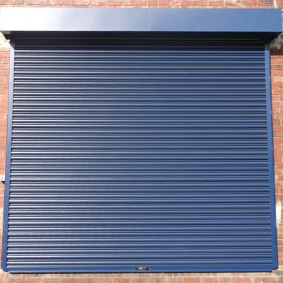 China Automatic Galvanized Steel Garage Shop Fire Fighting Roller Shutter Door With Certification for sale