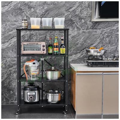 China Viable E-commerce Kitchen Shelf Storage Potable Foldable Racks for sale