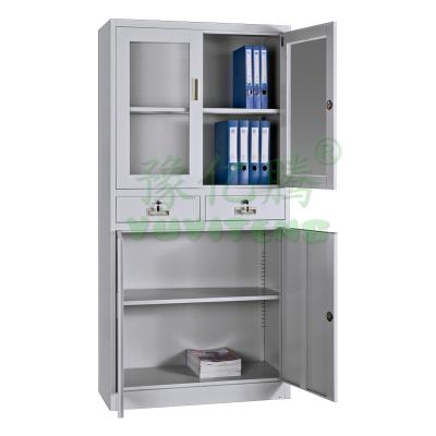 China Glass Door File Cabinet 2 Drawer (Other) Adjustable Steel Office Cupboard for sale