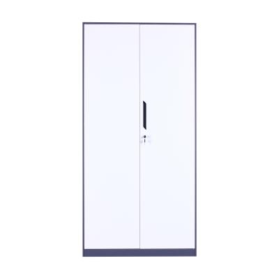 China Customized High End Metal Two Door Slim Side Steel Lockable File Cabinet Office Furniture File Storage Wardrobe for sale