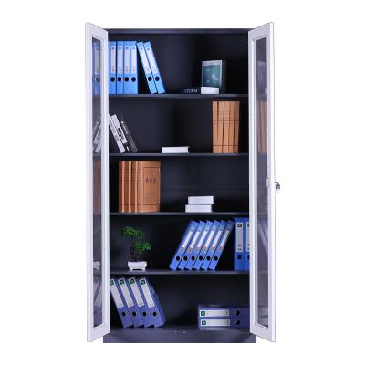 China Glass Door File Cabinet Office Furniture (Height)Adjustable Cheap Price 2 Door for sale