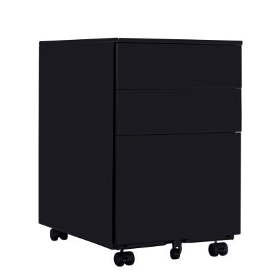 China (Height)Adjustable Colorful Equipment For A4 File Cabinet 3 Drawer Mobile Office Pedestal Cabinet for sale