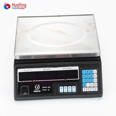 China High Quality 40kg Fruit Vegetable Weighing Electronic Price Scale 55.5*39*38cm for sale