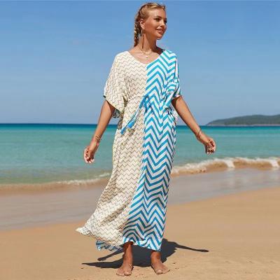 China Anti-UV Beach Wear One Size Kimono Robe Sexy Female Cover Up Kaftan Dress 2022 for sale