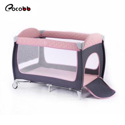 China Beautiful EUROPEAN Safety Guard Rail Sleep 1 Piece Cort Crib Baby Bed for sale