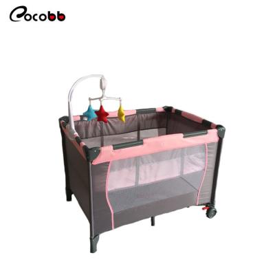 China Safety Modern Indoor Play Multifunctional Folding Travel Hutch Baby Playpen for sale