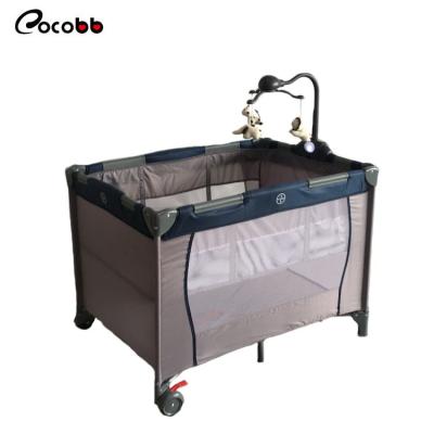 China Modern Plastik Kid Playpen Cot Toddler Plastic Kids Playpen Fence Multifonction Portable Baby Bed With lamp function for sale