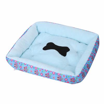 China CHENXU Wholesale Solid Polyester Plush Hundebett Plush Dog Bed Sofa Pet Product Bed For High Quality Stored Dog Cat for sale