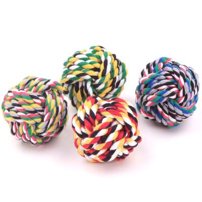 China CHENXU Dog Toy Knot Rope Ball Cotton Rope Dumbbell Puppy Stored Cleaning Teeth Chew Toy Safety Durable Braided Bite Resistant for sale