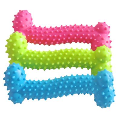 China CHENXU Stocked Pet TPR Toy Small Biting Bone Dog Toys Bite Resistant Chew Dog Toy for sale