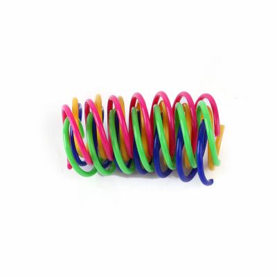 China CHENXU Spiral Spring Stocked Cat Creative Toy To Kill Time And Keep The Interactive Cat Fit Toy Durable Heavy Plastic Spring for sale