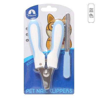 China CHENXU Viable Pet Nail Clippers Large Dog Nail Clippers Multi Functional Cat Scissors Teddy Nail Clippers Two-Piece Set for sale