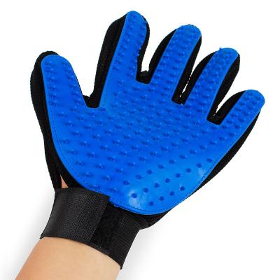 China OMPET Silicone Dog Pet Grooming Glove Cat Brush Comb Hair Stocked Gloves Purses Stabilized Bath Feeds Animal Combs for sale