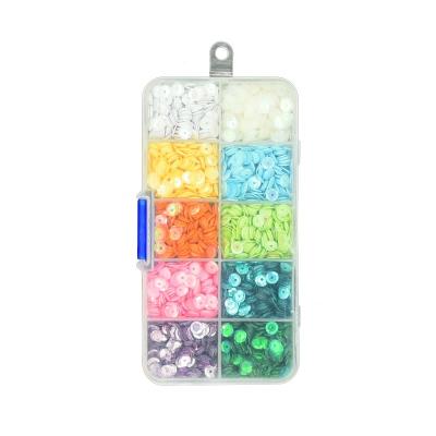 China Sweater Coat Shoes Hats Bags Amazon Hot Sales Jewelry Making Kit Mixed Color 10 Grids PET Sequin DIY Accesory Set for sale