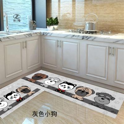 China 2pc China Supplier Washable Anti-Slip Kitchen Mat Covers Sets for sale