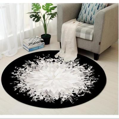 China 3D Digital Washable Custom Printed Round Cartoon Rug Baby Play Mat for sale