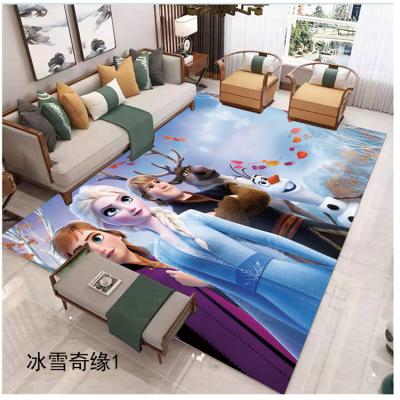 China washable 3d printed rug and blankets for living room kids playing carpet with printed rug for sale