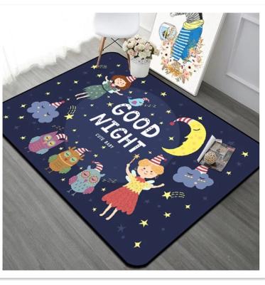 China Large Size Washable Baby Mat Printed Anti-slip Carpet 3D Living Room Bedroom Rug for sale