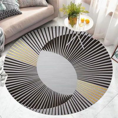 China Washable Best Selling 3D Printed Modern Round Rug Bedroom Rug 3D Round Blanket Carpet Living Room for sale