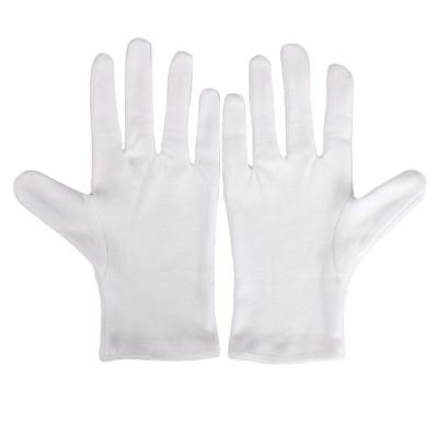 China Cotton Breathable Gloves For Sleep Factory Wholesale 100% White Pure Cotton Gloves For Dry Hand Eczema Cosmetic Over Night Moisturizing Room Jewelry Inspection Spa change for sale