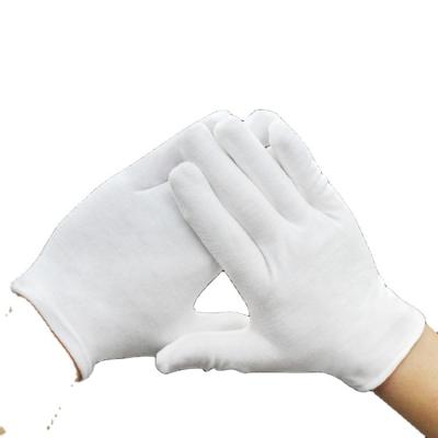 China Daily Life Cotton Gloves For Sleep RTS Low Price Promotion Cotton Hosiery Knitted Gardening Work Gloves Canvas White Cloth Protective Working Hand Guantes for sale