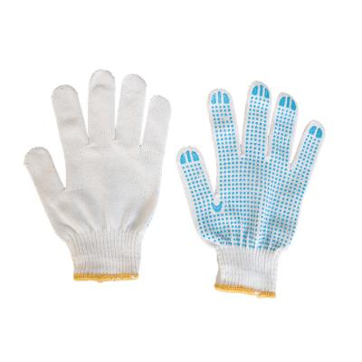 China Breathable PRI 7G Quantity Knit PVC Cotton Working Hand Antistatic Coating Glove For Construction Glove for sale