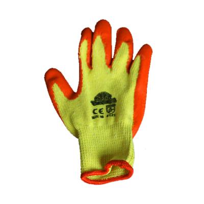 China Breathable Yellow Safety Mechanic Polyester Welding PU Coated Ruber Hand Gloves For Work Working Guantes for sale